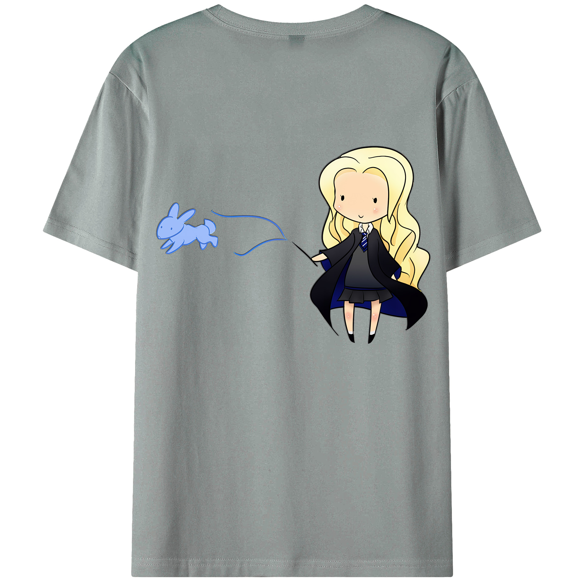 （画像用） Harry Potter ハリー・ポッターシリーズ 綿100％ メンズ半袖Tシャツ（バックプリント） 通気性